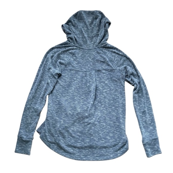 Roxy Blue Heather Sweatshirt Hoodie Terry Cloth Long Sleeve Kangaroo pocket M - Picture 6 of 10